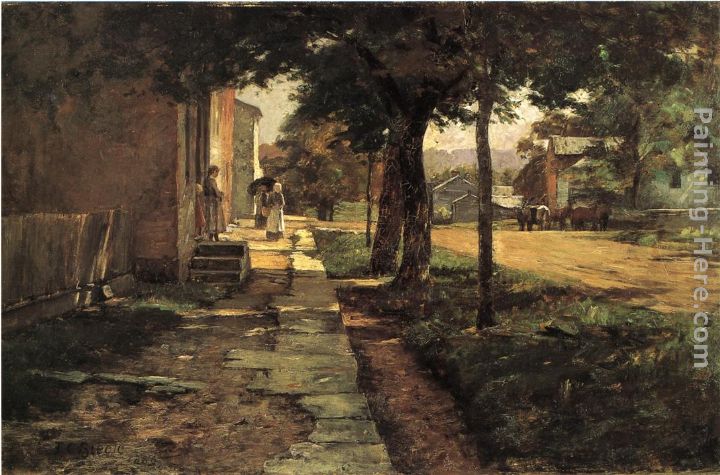 Street in Vernon painting - Theodore Clement Steele Street in Vernon art painting